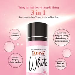 Thumbnail Combo 3 Hộp Viên Uống Trắng Da ADIVA White 60 Viên- Hỗ Trợ Giảm Các Đốm Tối Màu Và Thâm Nám Cho Làn Da 3