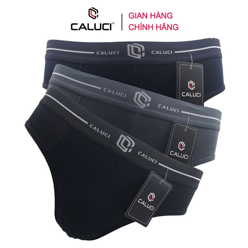 Ảnh Combo 3 quần sịp tam giác CALUCI CBF1801, vải Cotton mềm mại, xốp nhẹ, thoáng mát 3