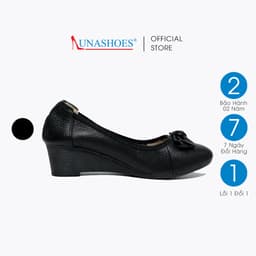 Thumbnail GIày búp bê nữ LUNASHOES 2509 đế xuồng 3cm da bò mềm êm chân có nơ mũi vuông bảo hành 3 năm 4