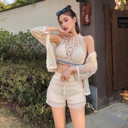 Thumbnail Set bikini ren đi biển silive set đồ bơi bikini bigsize chất ren mêm mại kiểu dáng trẻ trung silive_official 1