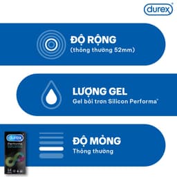 Thumbnail Bao cao su Durex Performa kéo dài thời gian, size 52mm, hộp 12 bao 3