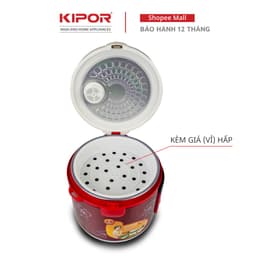 Thumbnail Nồi cơm điện KIPOR KP-N25912 - 1.2L - Phủ chống dính HOÀNG KIM, Nồi cơm có tặng kèm vỉ hấp - Bảo hành tại nhà 12 tháng 4