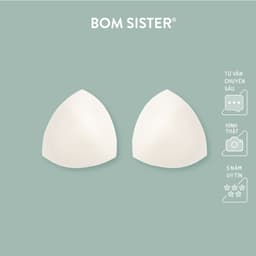 Thumbnail Cặp mút độn ngực, mút nâng ngực hình tam giác chất liệu vải, miếng độn bikini có thể tháo rời màu trơn BOM SISTER MD01 1
