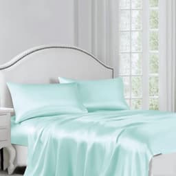 Thumbnail Bộ Chăn Ga Gối Lụa Cao Cấp NITE9SILK TRAMDO BEDDING Màu Xanh Ngọc 1