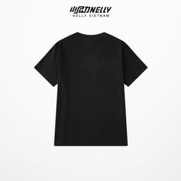 Thumbnail Áo thun NELLY Cotton 260gsm Premium - Đen Trơn Tay Lỡ Form Rộng Nam Nữ 3