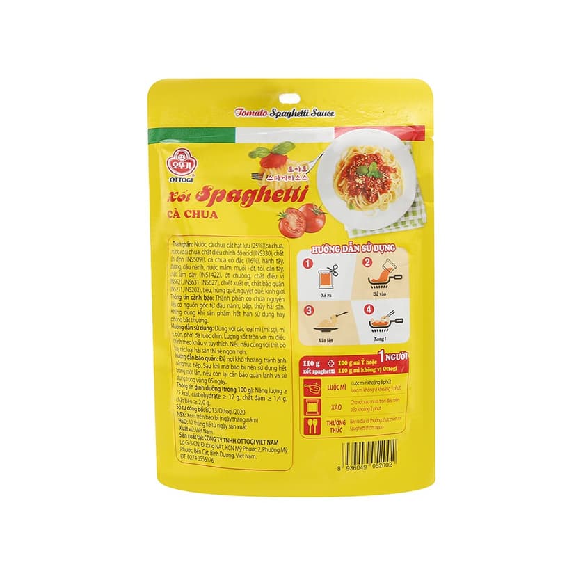 Ảnh Xốt mì Spaghetti vị cà chua Ottogi gói 110g 1