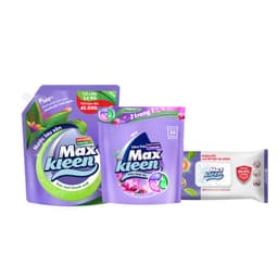 Thumbnail Combo MaxKleen: Túi Lau Sàn 3.6kg Ban Mai Thanh Mát + Túi Viên Giặt Xả + Khăn Ướt Lau Bề Mặt Đa Năng 1