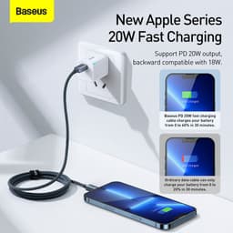 Thumbnail Cáp sạc nhanh BASEUS PD 20W type C sang thích hợp cáp sạc nhanh cho ip 14 pro max 4
