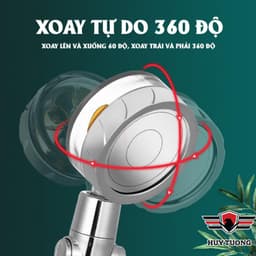 Thumbnail Tay vòi sen tắm cánh quạt tích hợp xoay 360 độ, phím đẩy on/off thông minh - HUY TUONG 2
