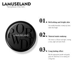 Thumbnail Phấn Phủ LAMUSELAND LA3006 Nhung Mịn Màng Và Mềm Mại 7g Dành Cho Trang Điểm 3