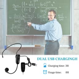 Thumbnail Bộ thu và máy phát micro không dây RETEKESS TT123 2.4G thiết kế đeo tai hỗ trợ dạy học/ hội nghị/ hướng dẫn du lịch 3