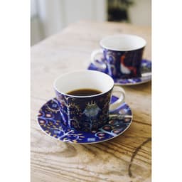 Thumbnail Tách sứ uống trà Taika Iittala 200ml Phần Lan, họa tiết Bắc Âu xanh 4