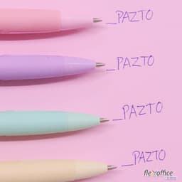 Thumbnail Hộp 5 cây Bút Gel Thiên Long FO-GELB039/VN ngòi 0.6mm - Bút gel 5 tone màu pastel mực xanh bút dạng mực dầu viết trơn êm 3