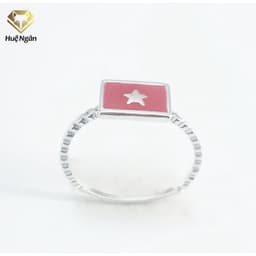 Thumbnail Nhẫn bạc Ý 925 Huệ Ngân - Quốc kỳ VIỆT NAM 1