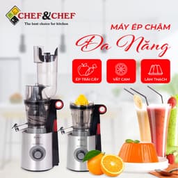 Thumbnail Máy Ép Chậm 2 Trong 1 CH-801D – Ép Nguyên Trái, Kèm Đầu Vắt Cam – Bảo Hành Tại 12 Tháng 4