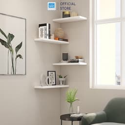 Thumbnail Kệ Treo Tường Rộng 20cm, Dày 25mm Màu Trắng SIB Decor Chiều Dài 60/80cm KT005 2