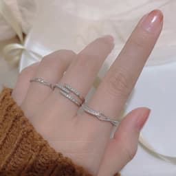 Thumbnail Nhẫn bạc 925 freesize vô cực đính pha lê lấp lánh xinh xắn dễ thương Dế Bạc –N5570 1