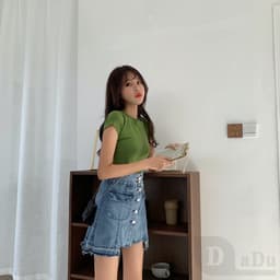 Thumbnail Chân váy jean Chữ A Mini Dáng Ôm Thời Trang Mùa Hè Cho Nữ 1