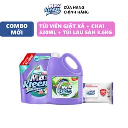 Thumbnail Combo Túi nước giặt xả thiên nhiên 3.6kg + Chai nước lau sàn ban mai 3.6kg + Khăn lau đa năng MaxKleen 2