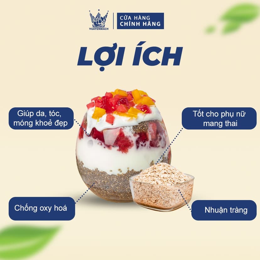 Ảnh Yến Mạch VUA YẾN MẠCH 500g + Hạt chia đen Paraquay 750g 3