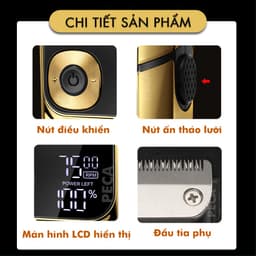 Thumbnail Máy cạo râu Kemei KM-2028 màn hình LCD thông minh 3 tốc độ cắt- có thể fade tóc - phân phối chính hãng 4