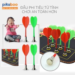 Thumbnail Đồ chơi thể thao cho bé Pikaboo bộ phi tiêu đầu phẳng dẹt an toàn cho bé vận động khoẻ mạnh mỗi ngày 2