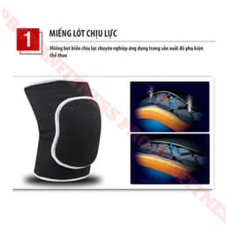 Thumbnail Bó gối, xỏ gối thể thao có đệm cao cấp Prowin Fitness tập Yoga, Gym, Bóng chuyền 2