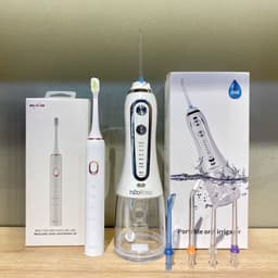 Thumbnail Máy tăm nước cầm tay H2ofloss HF9P + Bàn chải điện sóng siêu âm Maxcare Hera Whitening SE 4