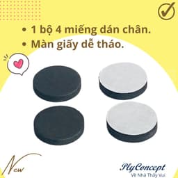 Thumbnail Miếng dán chống trầy xước Mini, miếng lót kê chân ghế, kệ, loa máy tính, vật dụng gia đình. 2