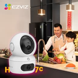 Thumbnail Camera wifi trong nhà Ezviz H7C 8MP 2 mắt kép 2