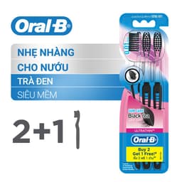 Thumbnail Bàn chải Oral-B tinh chất Trà Xanh/ Trà Đen vỉ 3 cây (Mua 2 tặng 1) 2