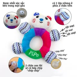 Thumbnail Lục lạc vải PiPoVietnam - Gấu trắng vui vẻ 4