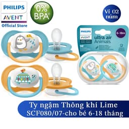 Thumbnail Philips Avent núm ty ngậm thông khí 6-18 tháng, vỉ đôi SCF080/07 SCF080/08 2