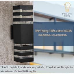 Thumbnail Đèn tường Atimol 2 Đầu Đui Energy Green Lighting E27 3358/2 Decor Vintage trụ cổng cột nhà chiếu sáng  3 Vạch Kẻ Mỗi Đầu 3