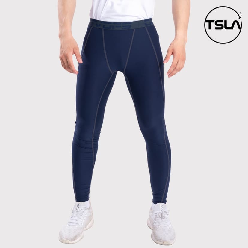 Ảnh Quần legging nam giữ nhiệt nhẹ thoáng khí co giãn ôm body bó cơ chạy bộ fitness work out DEL1005 3