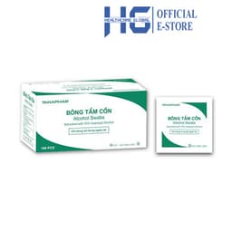 Thumbnail Hộp 100 Miếng Bông Tẩm Cồn  Dùng Cho Máy Đo Đường Huyết Microlife Diarite , Arkray Glucocard S - Sát Trùng Điểm Lấy Máu 2