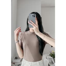 Thumbnail Áo thun nữ cổ tròn EMIX chất thun mềm, freesize dưới 56kg Aothun312 3