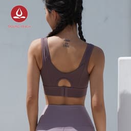 Thumbnail MOVING PEACH Áo lót thể thao Hỗ trợ cao Đồ lót tập luyện chống va đập với miếng đệm cố định BBV 4