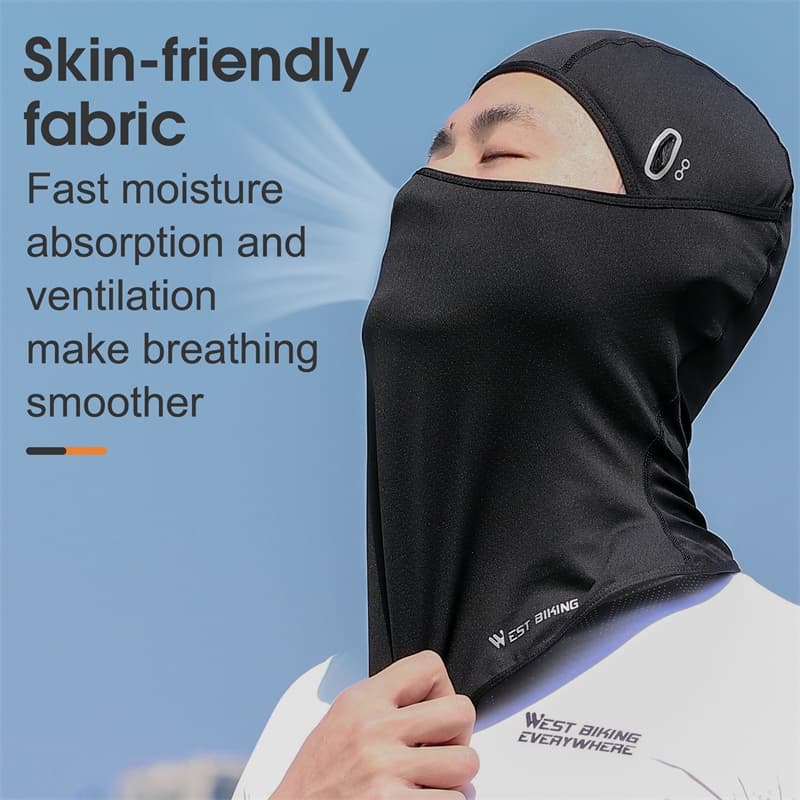 Ảnh WEST BIKING Mặt nạ Balaclava chống tia cực tím thoáng khí có lỗ kính Mặt nạ lụa băng khô nhanh Mũ đội đầu 4
