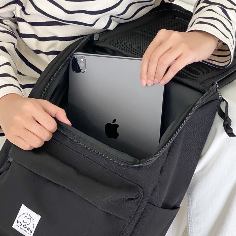 Ảnh Balo Vuông Shop®️ Brunch chất vải kháng nước để được laptop 15 inch và ôm lưng 4