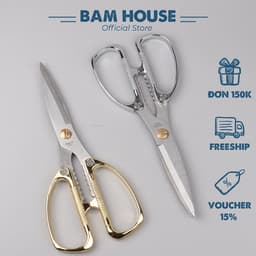 Thumbnail Kéo bếp Bam House cán inox lưỡi thép không gỉ siêu bền cao cấp KCI03 1