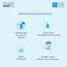 Thumbnail Bọt rửa mặt dưỡng ẩm Hada Labo Gokujyun Moisturizing Foaming Wash 160ml 4