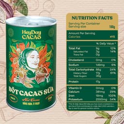 Thumbnail Lon 350g - Bột cacao sữa Bold gu đắng đậm, ít ngọt – Heyday Cacao 3