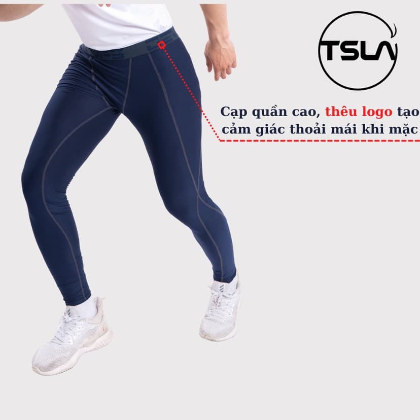 Ảnh Quần legging nam giữ nhiệt nhẹ thoáng khí co giãn ôm body bó cơ chạy bộ fitness work out DEL1005 2