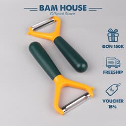 Thumbnail Dao bào đa năng Bam House lưỡi inox cán nhựa xanh vàng cao cấp DBXV04 1