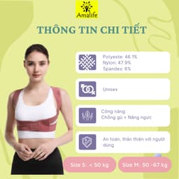 Thumbnail Đai Chống Gù Lưng Nâng Ngực, Cố Định Bảo Vệ Vòng 1 Cao Cấp Ama05 - Chính Hãng Amalife 2