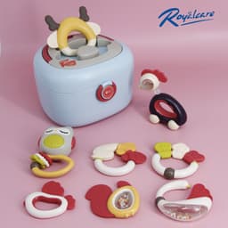Thumbnail Bộ đồ chơi xúc xắc 8 món gặm nướu, lục lạc cao cấp cho bé RoyalCare 822-493-S8 đáng yêu, an toàn, âm thanh vui tai 1