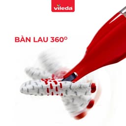 Thumbnail Cây lau nhà phun nước Vileda Promist Max tích hợp 2 tính năng, bông lau Powerzone quét sạch vết bẩn 4