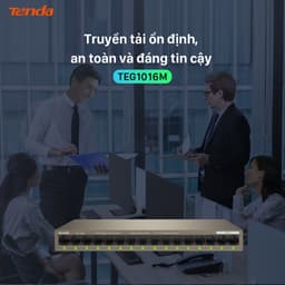 Thumbnail Bộ Chia Mạng Switch Để Bàn Tenda TEG1016M 16 Cổng Ethernet 1000Mbps - Hàng Chính Hãng 4