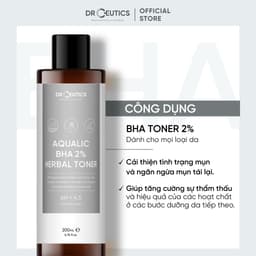 Thumbnail DRCEUTICS Dung Dịch Làm Sạch Và Cân Bằng Da BHA 2% AQUALIC (Nền Nước) - (100ml 200ml) 3